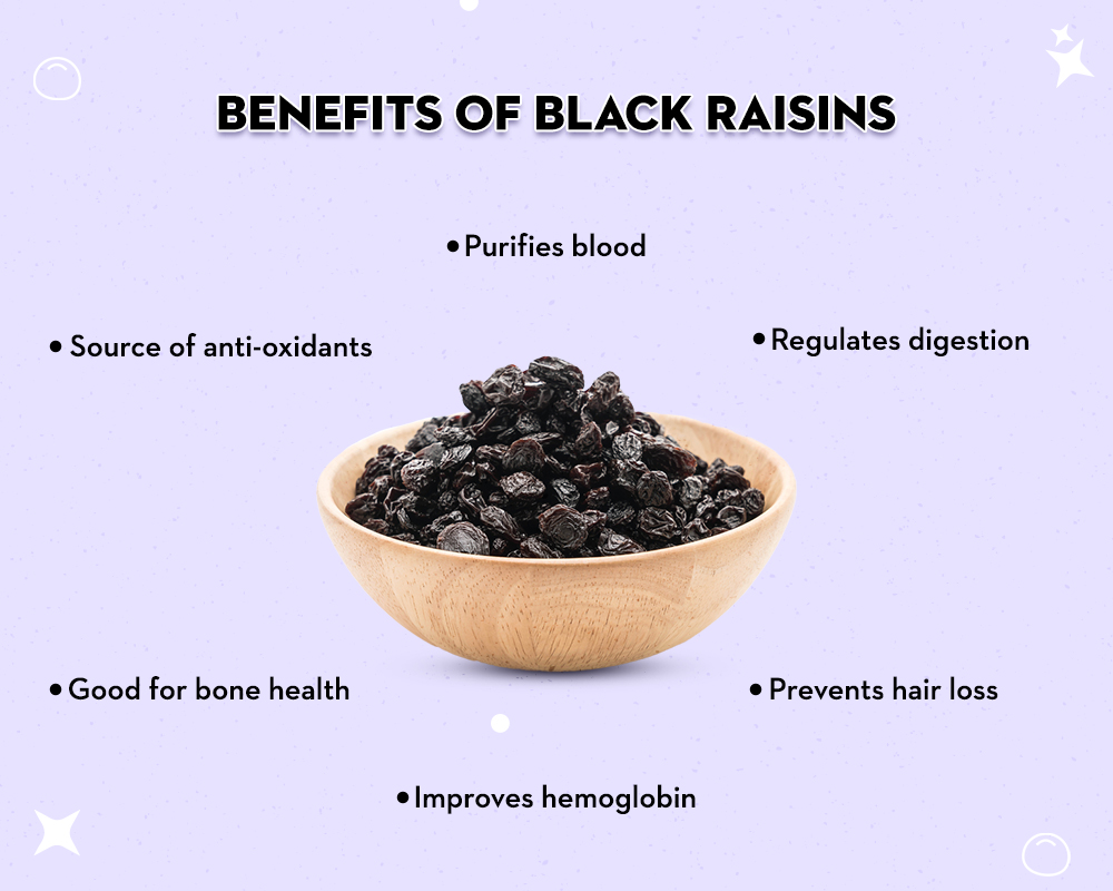 Superb Benefits Of Black Raisins