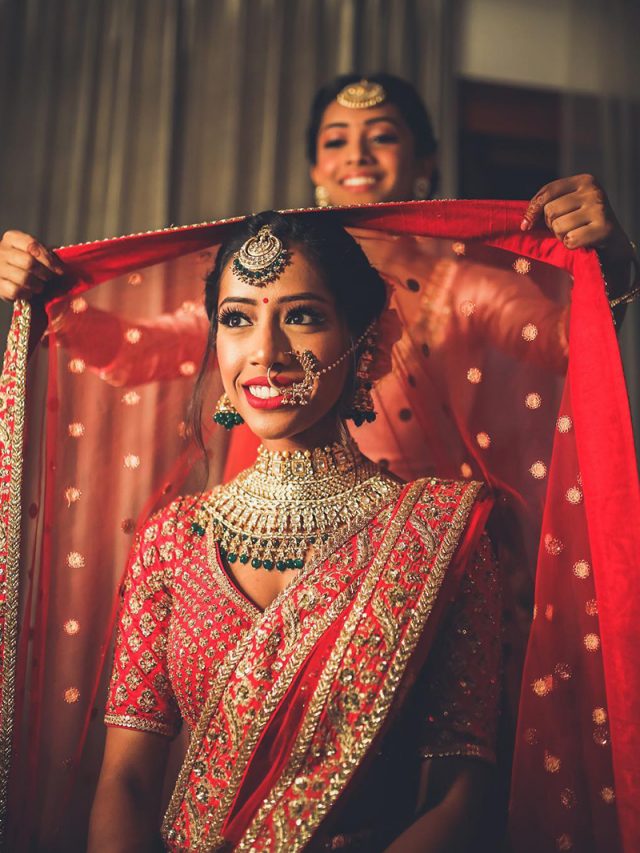 Red Color Bridal Look Wedding Lehenga Choli On Net Fabric – Rikshi Fashions  | Bringing you the element of style